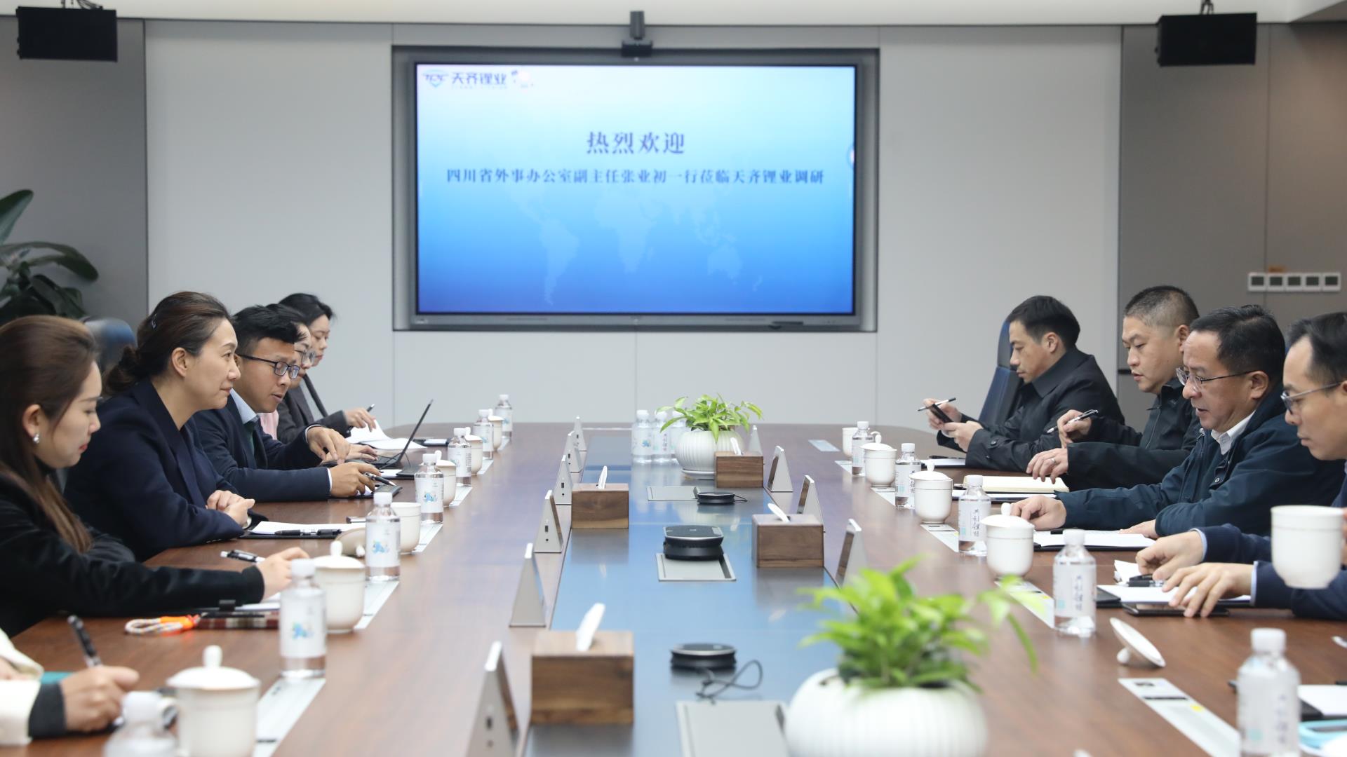 四川省表事办副主任张业初一行到访008PG国际锂业